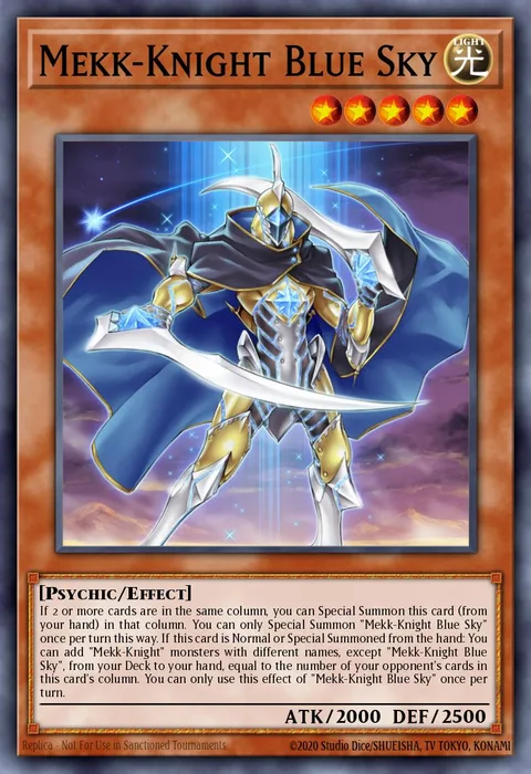 Mekk-Knight Blue Sky trading card