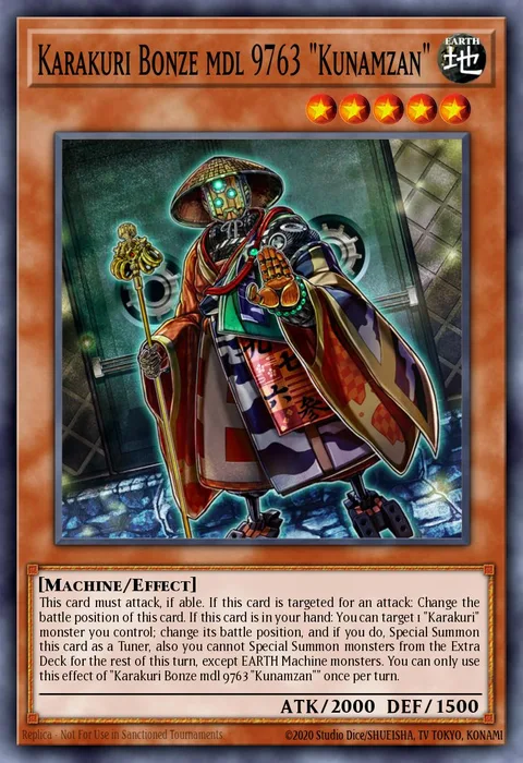 Karakuri Bonze mdl 9763 "Kunamzan" trading card