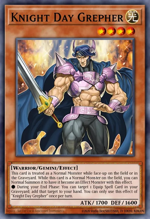 Knight Day Grepher trading card