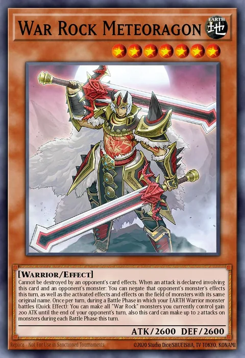 War Rock Meteoragon trading card