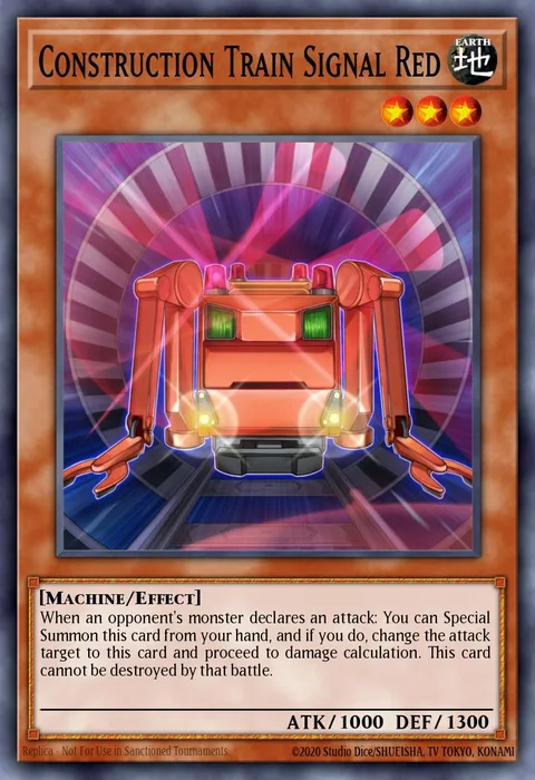 Construction Train Signal Red trading card