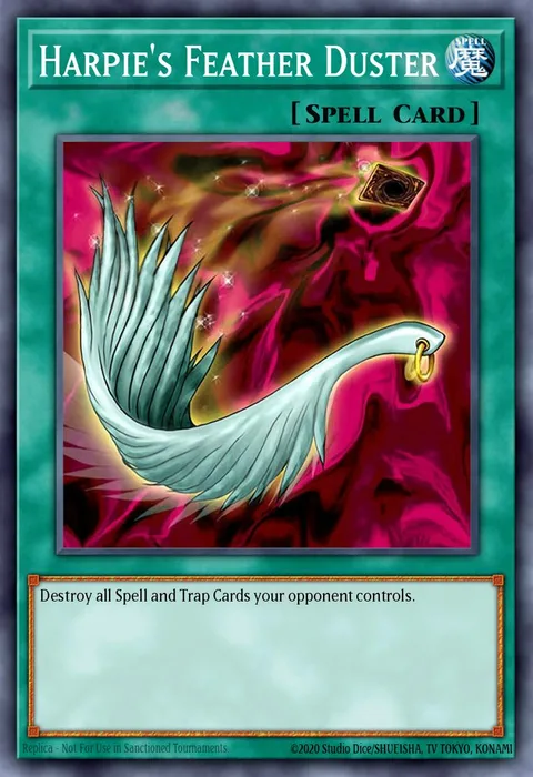Harpie's Feather Duster trading card