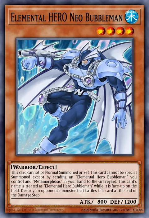 Elemental HERO Neo Bubbleman trading card