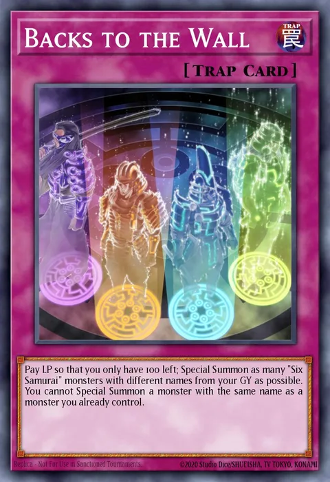 Backs to the Wall trading card
