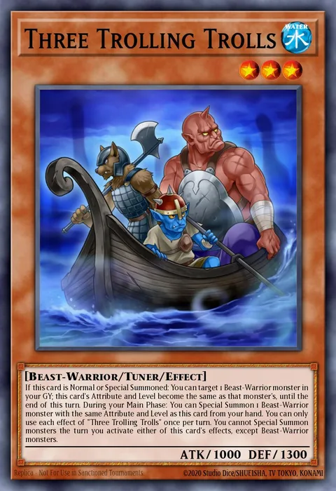 Three Trolling Trolls trading card