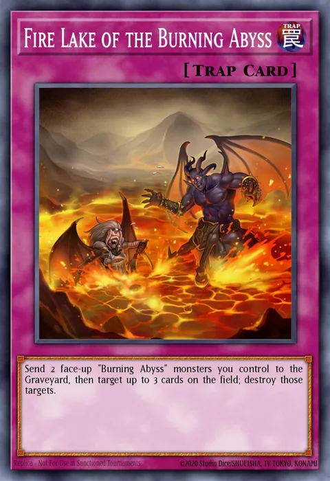 Fire Lake of the Burning Abyss trading card