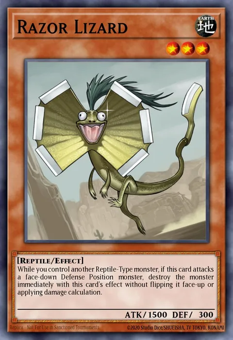 Razor Lizard trading card