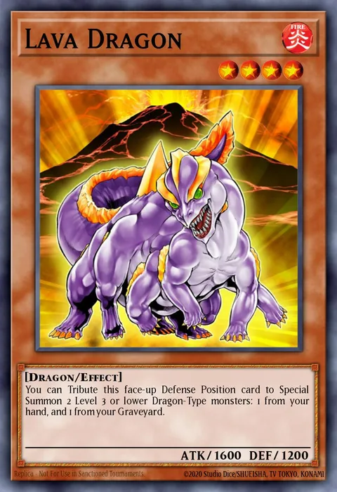 Lava Dragon trading card