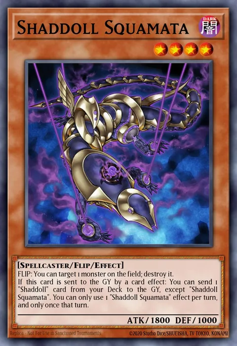 Shaddoll Squamata trading card