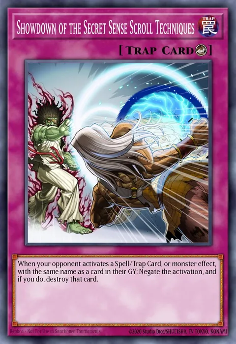 Showdown of the Secret Sense Scroll Techniques trading card