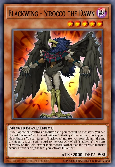 Blackwing - Sirocco the Dawn trading card