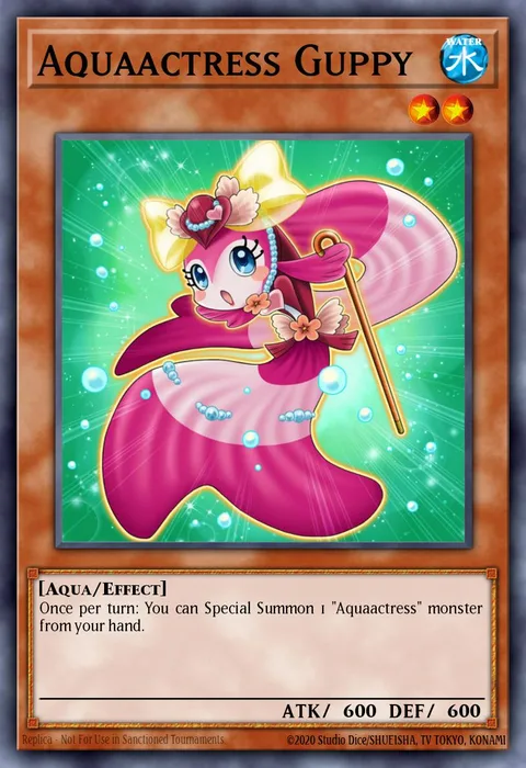 Aquaactress Guppy trading card