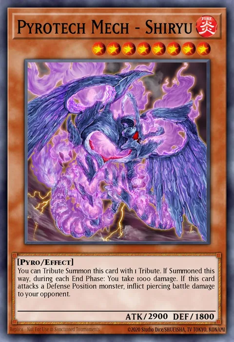 Pyrotech Mech - Shiryu trading card