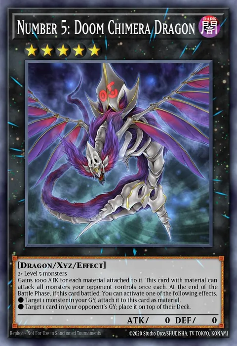 Number 5: Doom Chimera Dragon trading card