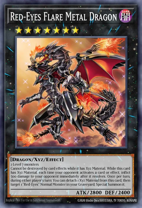 Red-Eyes Flare Metal Dragon trading card