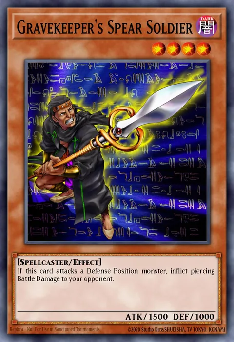 Gravekeeper's Spear Soldier trading card