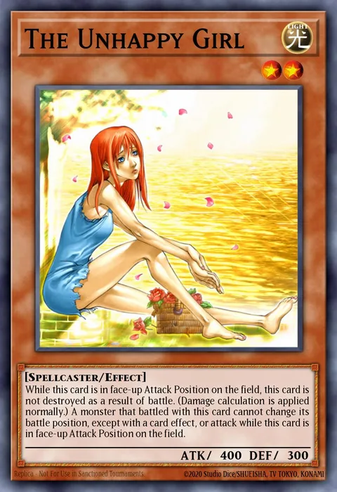 The Unhappy Girl trading card
