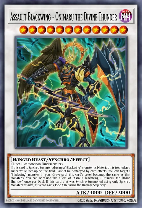 Assault Blackwing - Onimaru the Divine Thunder trading card