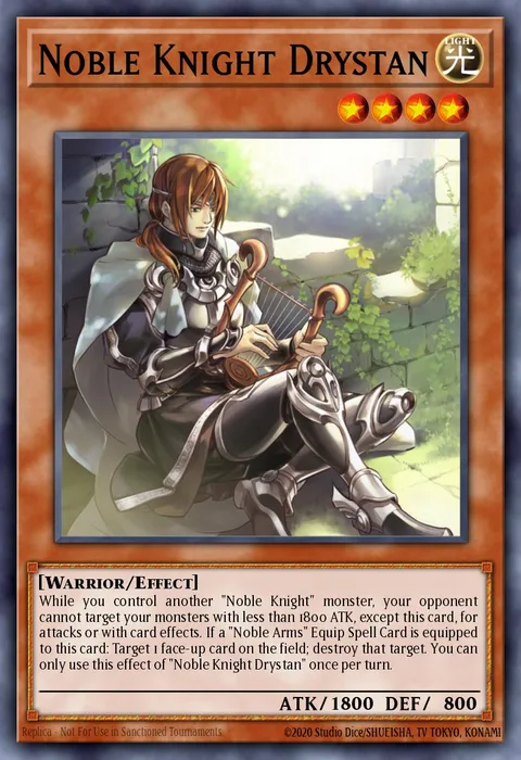 Noble Knight Drystan trading card