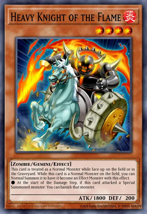Heavy Knight of the Flame trading card