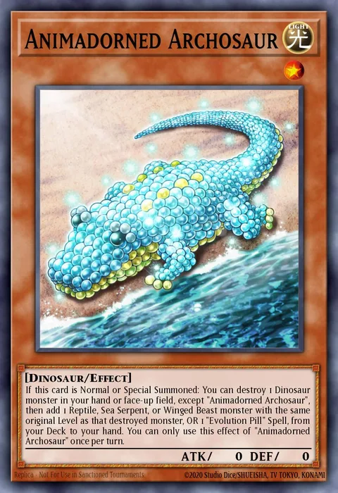 Animadorned Archosaur trading card