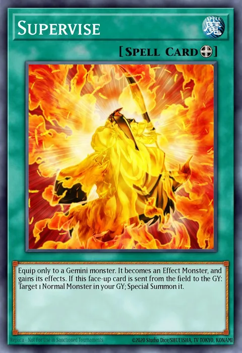 Supervise trading card