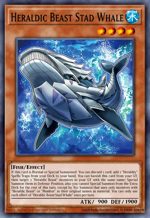 Heraldic Beast Stad Whale trading card