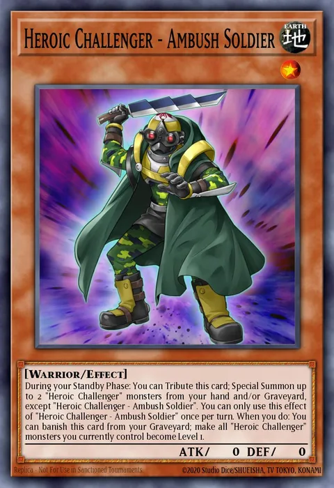 Heroic Challenger - Ambush Soldier trading card