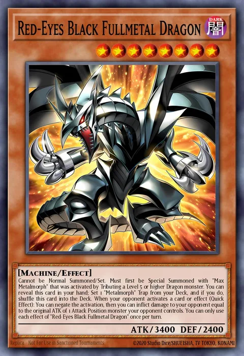 Red-Eyes Black Fullmetal Dragon trading card