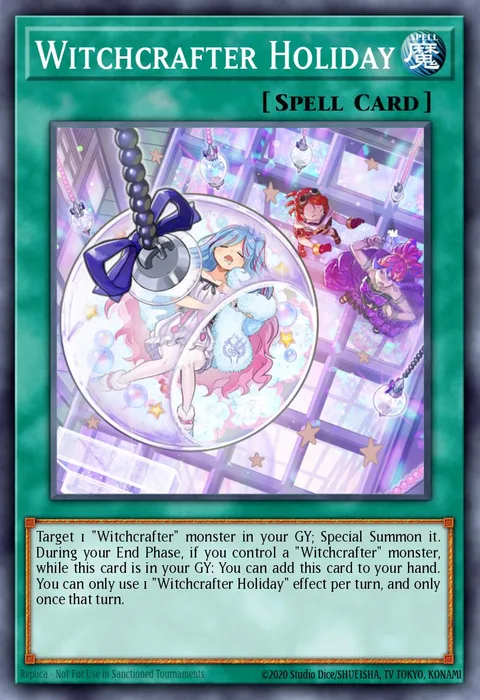 Witchcrafter Holiday trading card