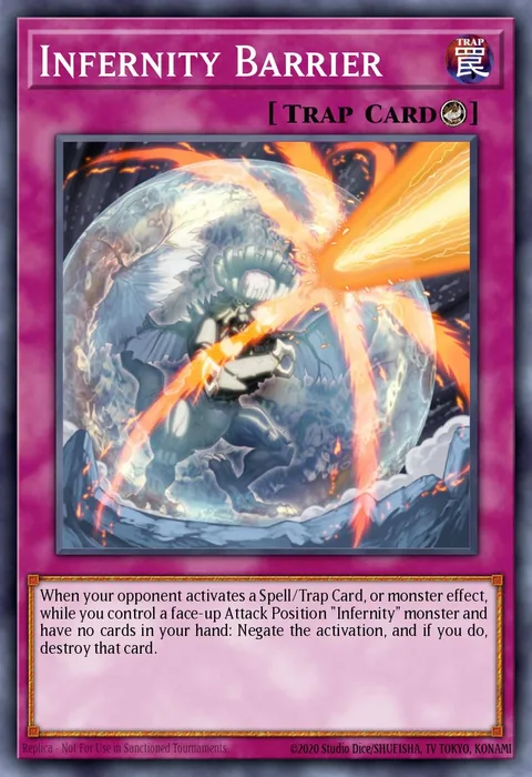 Infernity Barrier trading card