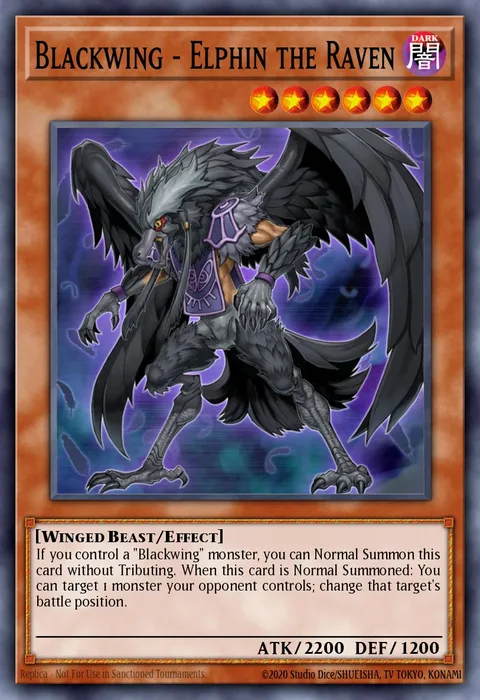 Blackwing - Elphin the Raven trading card