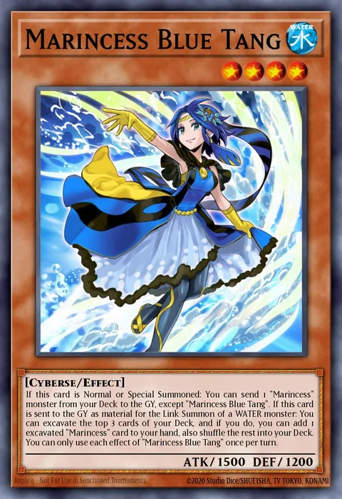 Marincess Blue Tang trading card