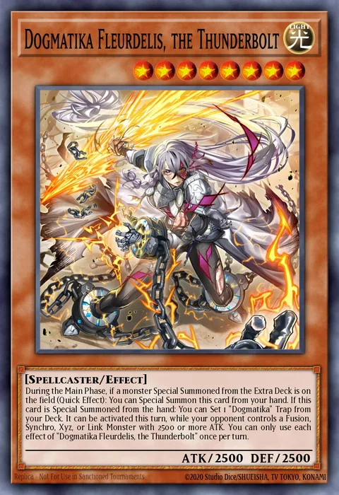 Dogmatika Fleurdelis, the Thunderbolt trading card