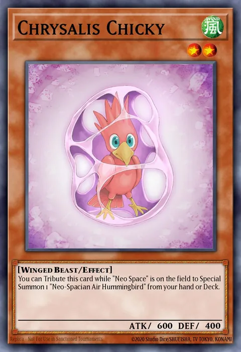 Chrysalis Chicky trading card