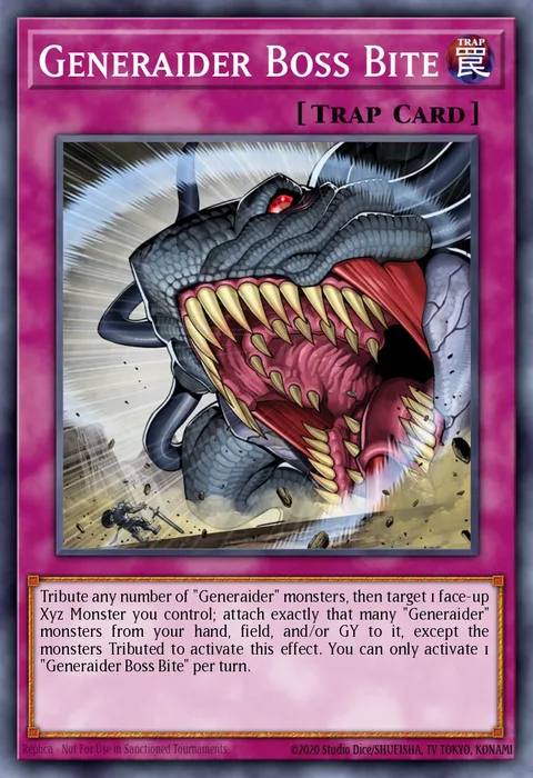 Generaider Boss Bite trading card