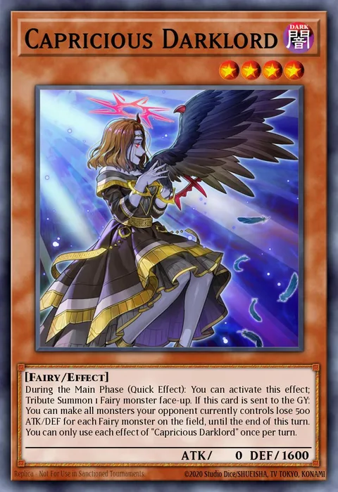Capricious Darklord trading card