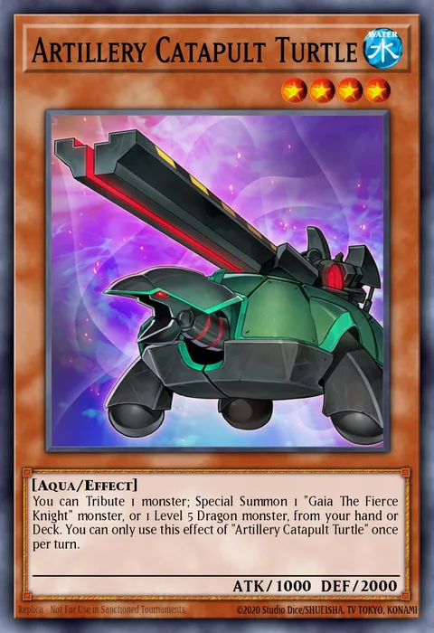 Artillery Catapult Turtle trading card
