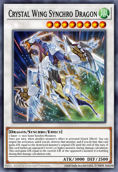 Crystal Wing Synchro Dragon trading card
