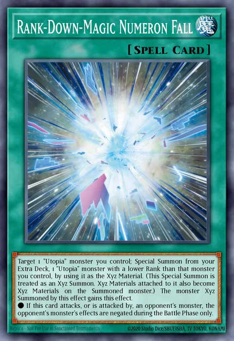 Rank-Down-Magic Numeron Fall trading card