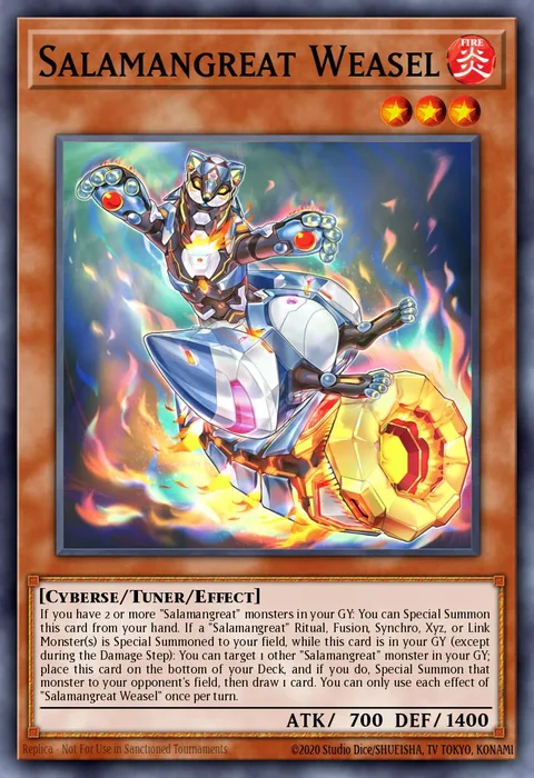 Salamangreat Weasel trading card