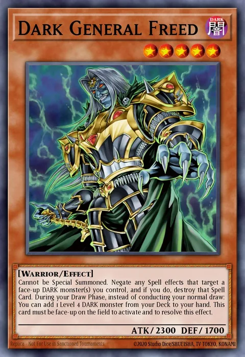 Dark General Freed trading card