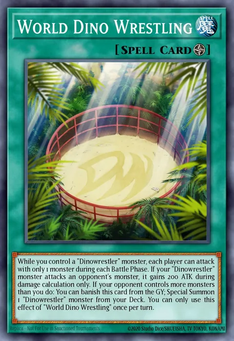 World Dino Wrestling trading card