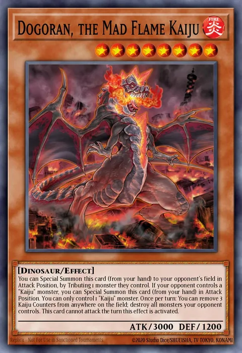 Dogoran, the Mad Flame Kaiju trading card