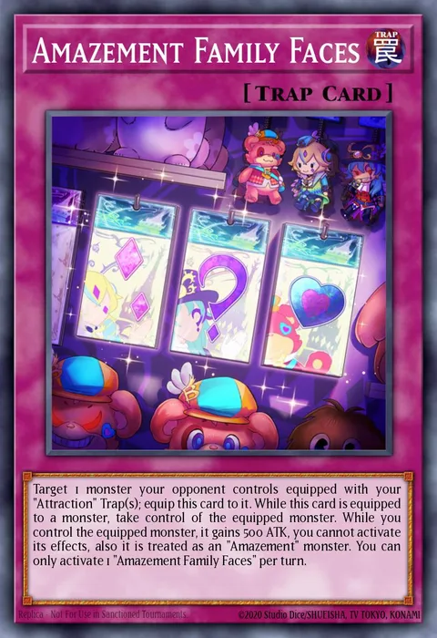 Amazement Family Faces trading card