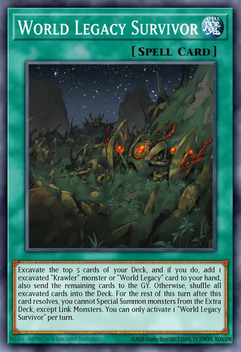 World Legacy Survivor trading card