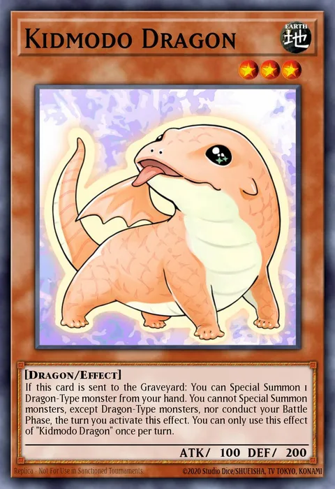 Kidmodo Dragon trading card