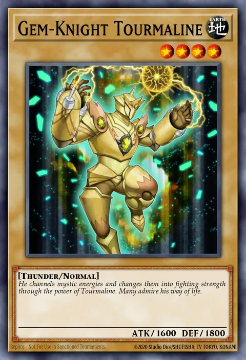 Gem-Knight Tourmaline trading card