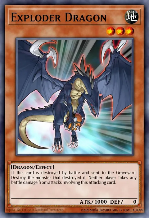 Exploder Dragon trading card