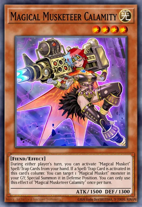 Magical Musketeer Calamity trading card